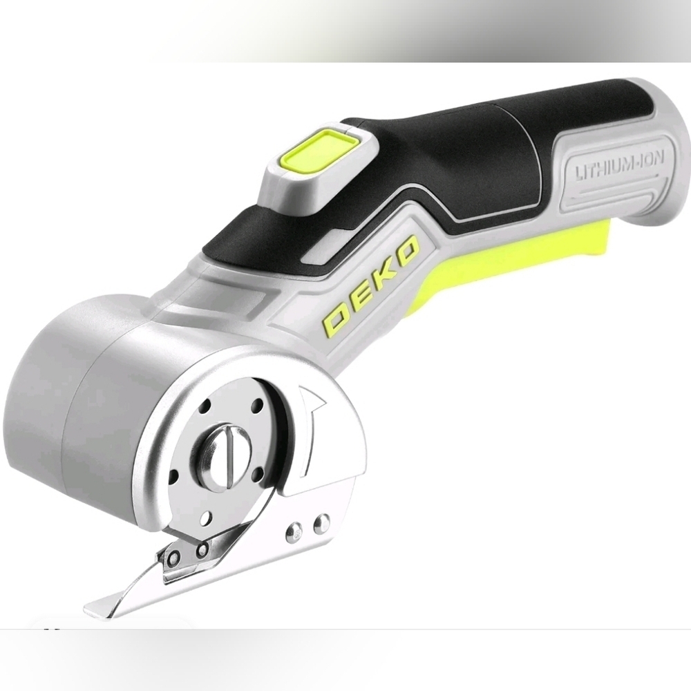 DEKO 3.7V Cordless Electric Scissor: Rechargeable Cardboard Cutter, USB Charging